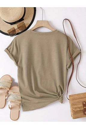 تیشرت بژ زنانه رگولار Trend Sizde - کد 806688536