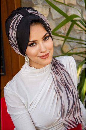 کلاه شنای حجاب مشکی زنانه Aişe Tesettür - کد 931406045