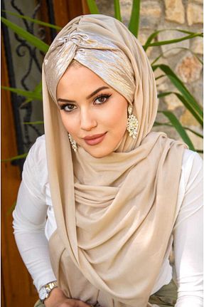 کلاه شنای حجاب بژ زنانه Aişe Tesettür - کد 767046162