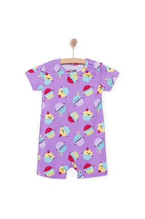 سرهمی بنفش بچه گانه آستین کوتاه ebebek Hello Baby - کد 931412548