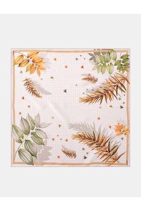 روسری بژ 90 x 90 Kayra - کد 931421653