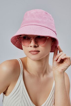 کلاه صورتی زنانه پنبه ای derikem - کد 931731731