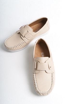 کفش کلاسیک بژ بچه گانه چرم مصنوعی MOKKASHOES - کد 847600503