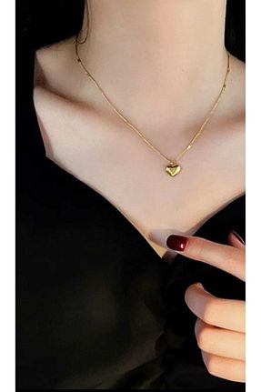 گردنبند جواهر زرد زنانه روکش طلا LIBIS - کد 903742747
