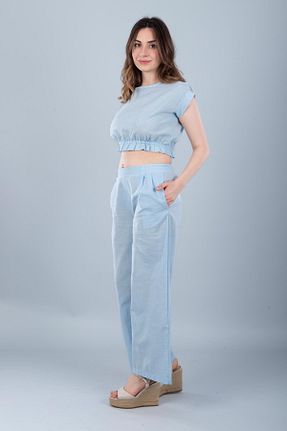 شلوار آبی زنانه پنبه ای Bonitas Beachwear - کد 931435002