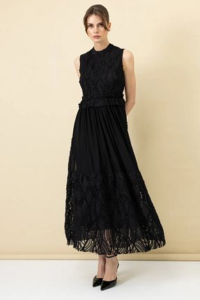 لباس مشکی زنانه شیفون Ekol - کد 931435122