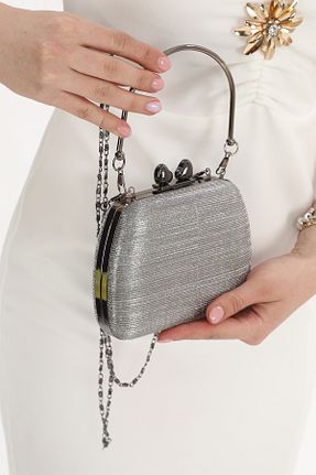 کیف مجلسی طلائی زنانه چرم مصنوعی besmoda - کد 931443946