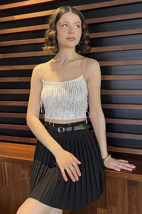 بلوز سفید زنانه رگولار GÜLSELİ - کد 931451742