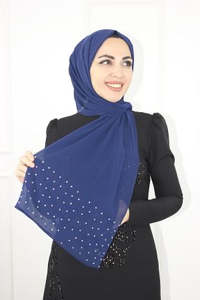 روسری سرمه ای شیفون Modabanuda - کد 899302612