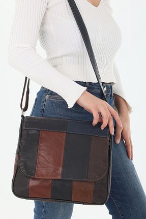 کیف پستچی رنگی زنانه چرم خالص Erzeno - کد 922757536