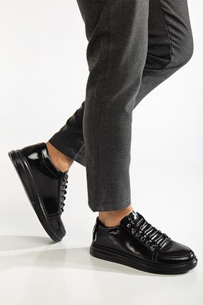 کفش اسنیکر مشکی مردانه چرم مصنوعی Zegeshoes - کد 917416297