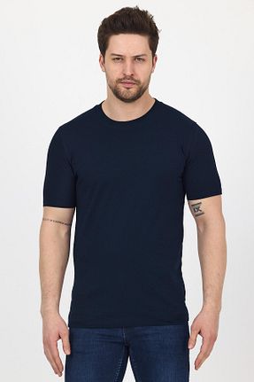 تیشرت سرمه ای مردانه اسلیم فیت DAMGA JEANS - کد 931489880