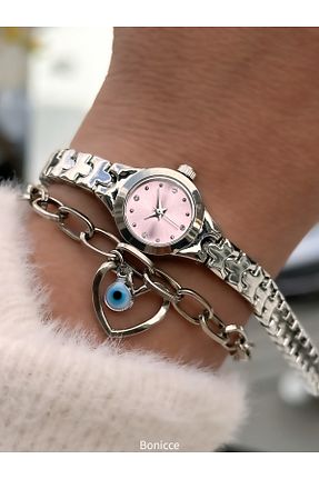 ساعت مچی صورتی زنانه زیر 20 میلی متر Bonicce - کد 902601936