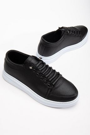 کفش اسنیکر مشکی مردانه چرم مصنوعی Zegeshoes - کد 917803346