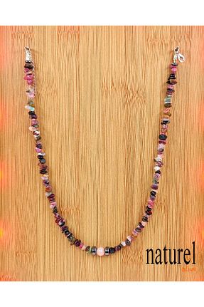 گردنبند جواهر رنگی زنانه سنگ طبیعی Naturel Tılsım - کد 818367084