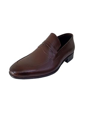 کفش کلاسیک قهوه ای مردانه چرم خالص GRAND - کد 931492549
