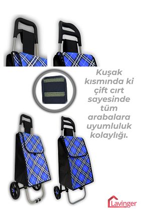 کیف و سبد چرخدار خرید آبی LAVİNGER - کد 931487338