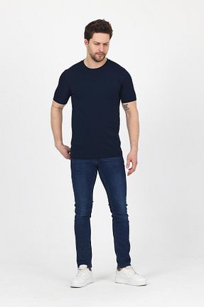 تیشرت سرمه ای مردانه اسلیم فیت DAMGA JEANS - کد 931489880