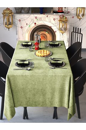 رومیزی سبز پلی استر Demor Home - کد 346686884