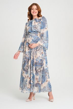 لباس بارداری آبی زنانه بافتنی KATLİN MATERNİTY WEAR - کد 812111525