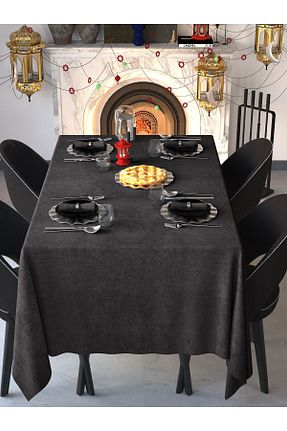 رومیزی طوسی پلی استر Demor Home - کد 346684300