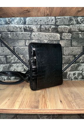 کیف دوشی مشکی زنانه چرم خالص VELORA - کد 931492616