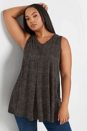 بلوز سایز بزرگ مشکی زنانه سایز بزرگ Stil Diva - کد 931505183