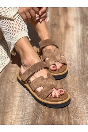 دمپائی رنگی زنانه چرم خالص SİBA SHOES - کد 922764806