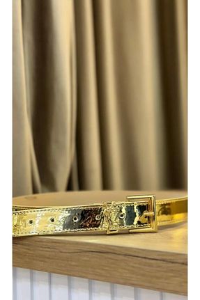 کمربند زرد زنانه چرم مصنوعی MUJGANERDOGANDESIGN - کد 895522501