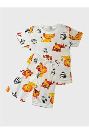 ست لباس راحتی سفید بچه گانه پنبه ای tusem butik homewear - کد 931574801