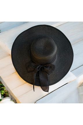کلاه مشکی زنانه حصیر Allen Accessories - کد 929637361