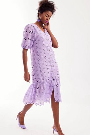 لباس بنفش زنانه بافتنی Suzi butik - کد 127981590