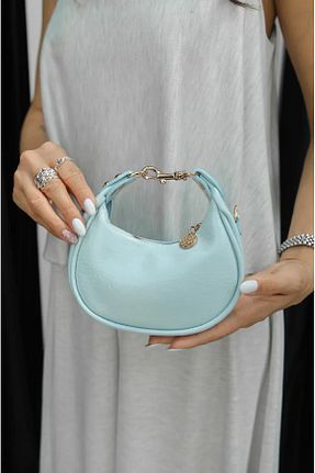 کیف دوشی آبی زنانه چرم مصنوعی BAGS - کد 931578951