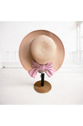 کلاه صورتی زنانه حصیر Allen Accessories - کد 928651216