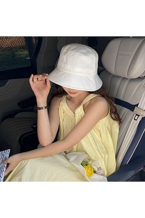 کلاه سفید زنانه پنبه ای WOHOME - کد 931583079
