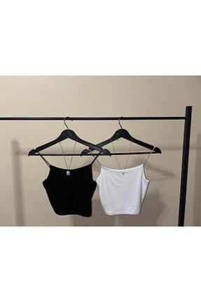 بلوز سفید زنانه ساده FASHİON TREND - کد 931592255
