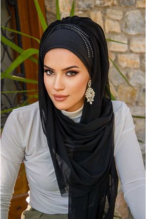 کلاه شنای حجاب مشکی زنانه Aişe Tesettür - کد 931595432