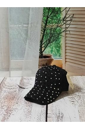 کلاه مشکی زنانه پلی استر Aydmr Aksesuar - کد 931596816