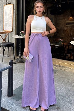 شلوار بنفش زنانه پنبه پلی استر bacc - کد 931598664