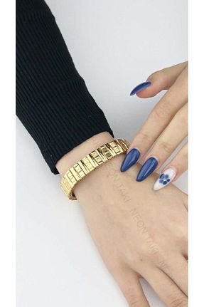 دستبند استیل (فولاد) طلائی زنانه استیل ضد زنگ Neon Takı by Atalay - کد 849378992