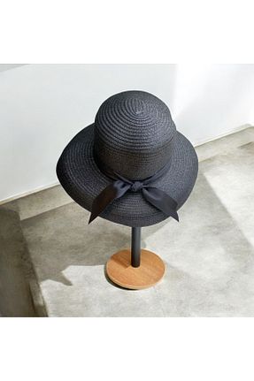 کلاه مشکی زنانه حصیر Allen Accessories - کد 928645547