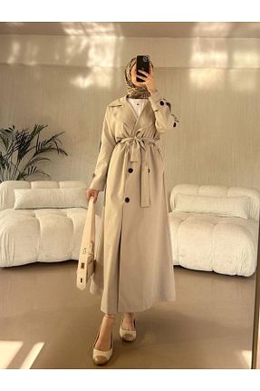 ترنچکت حجاب بژ زنانه پلی استر TANISA - کد 931634443