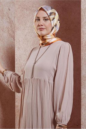 روسری نارنجی پلی استر Alvina - کد 846974054