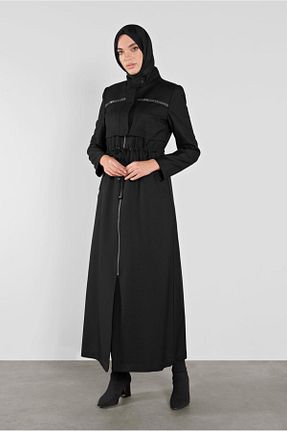 مانتو بلند حجاب مشکی زنانه Alvina - کد 867524403