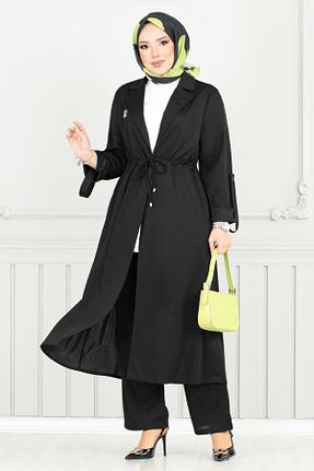 ست بالاتنه و پائین تنه مشکی زنانه بافتنی ModaMerve - کد 932186513