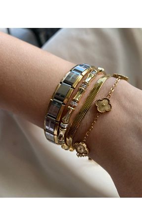 دستبند جواهر طلائی زنانه زیرکن gaila design - کد 873973082