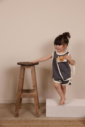 ست بالاتنه و پائین تنه طوسی بچه گانه بافت OhlalaKoala - کد 920607614