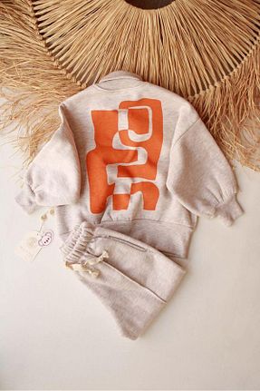 ست بالاتنه و پائین تنه بژ بچه گانه بافت OhlalaKoala - کد 856961641