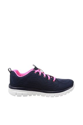 کفش اسنیکر سرمه ای زنانه بند دار Skechers - کد 2663769