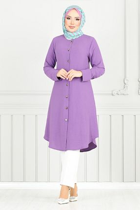 تونیک حجاب بنفش زنانه بافتنی ModaMerve - کد 931678525